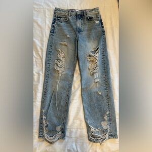 Zara The Pepper Mom Ripped Jeans